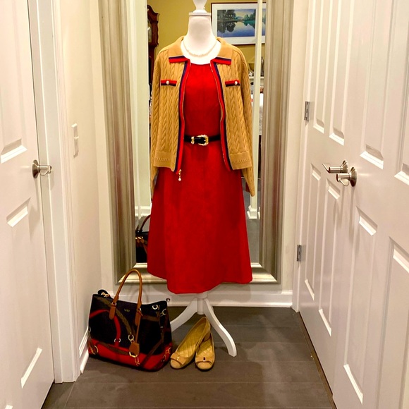 Adrianna Papell Dresses & Skirts - Adrianna Papell red A-line cocktail dress Size 18W fully lined zipper in back